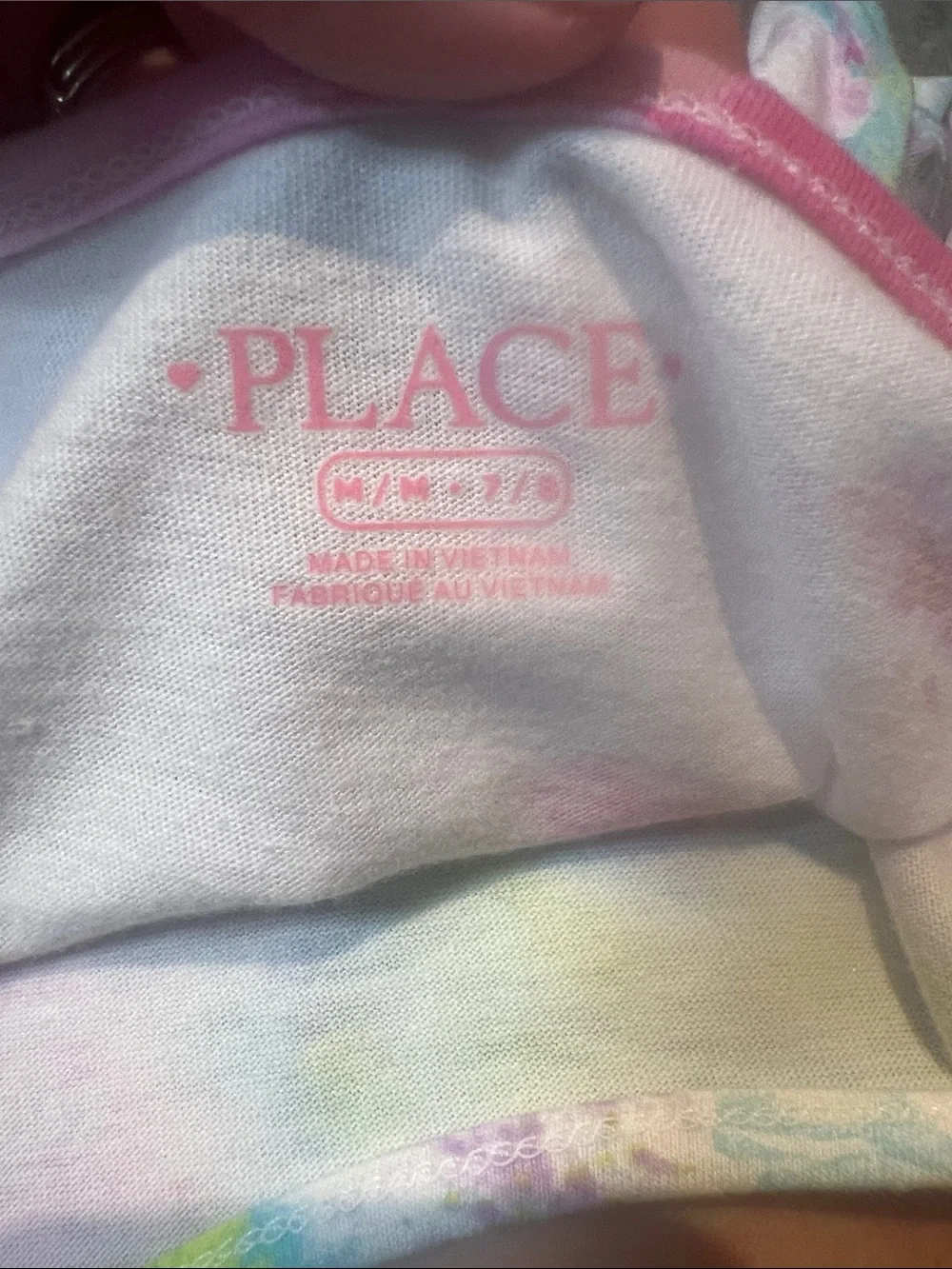 The Children's Place Pink Yellow Blue Floral Tie-Dye Skater Dress - Picture 2 of 5